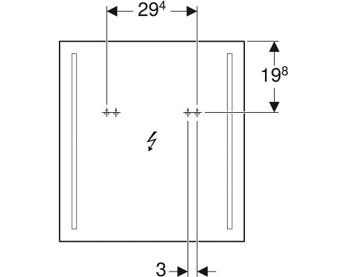 Зеркало с подсветкой 60x65 Geberit Option