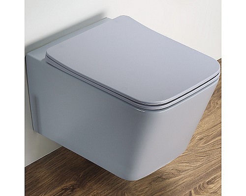 Унитаз CeramaLux 5170MHL подвесной Голубой матовый с сиденьем Микролифт