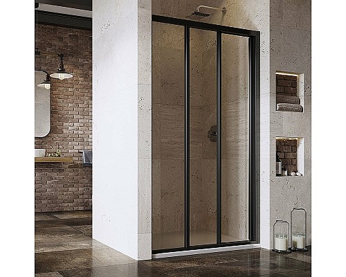 Душевая дверь Ravak Supernova ASDP3-130 00VJ03R2Z1 профиль Черный стекло Transparent