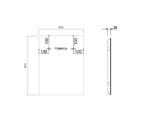 Зеркало Vincea 60 VLM-3VN600 с подсветкой с сенсорным выключателем и диммером