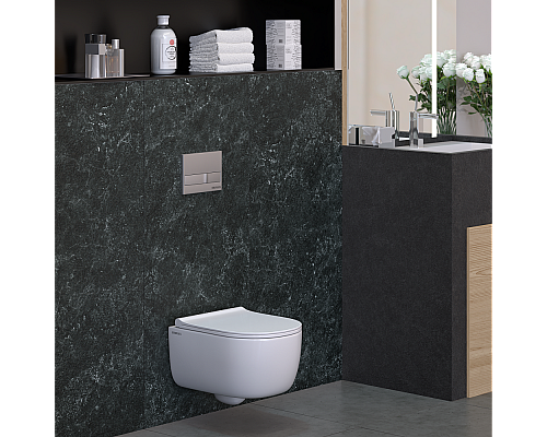 Унитаз подвесной BERGES EGO Rimless 082111 сиденье микролифт