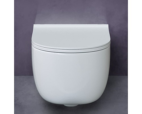 Унитаз подвесной BERGES EGO Rimless 082111 сиденье микролифт