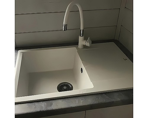 Смеситель для кухни Haiba HB70113-8 Белый Хром