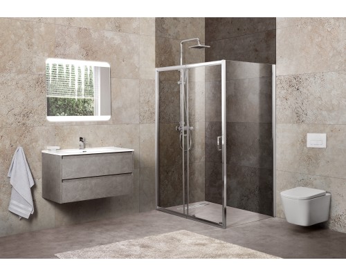 Душевой уголок BelBagno UNIQUE-AH-1-100/115-90-C-Cr