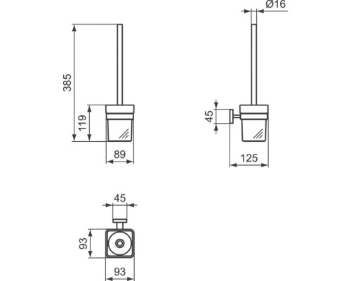 Ершик для унитаза Ideal Standard IOM Square Хром