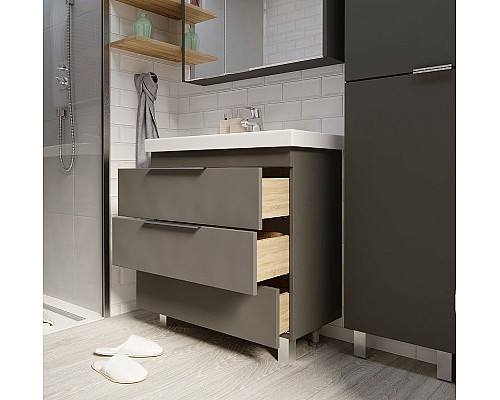 Тумба под раковину 1MarKa Gaula 60Н У92545 Графит матовый