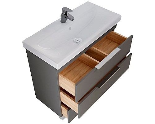 Тумба под раковину 1MarKa Gaula 60Н У92545 Графит матовый