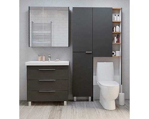 Тумба под раковину 1MarKa Gaula 60Н У92545 Графит матовый