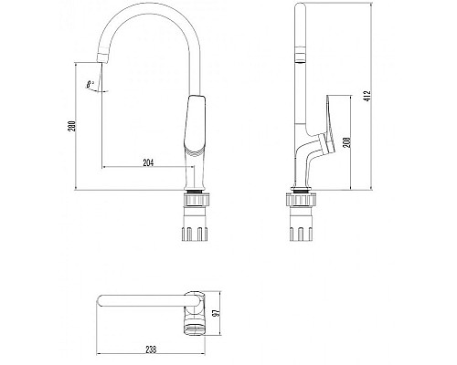 Смеситель для кухни Lemark Bronx LM3705GM Графит