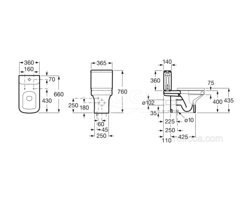 Чаша Roca Dama-N 342787000 напольная
