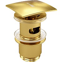 Донный клапан WasserKRAFT Aisch A165 click-clack Золото матовое