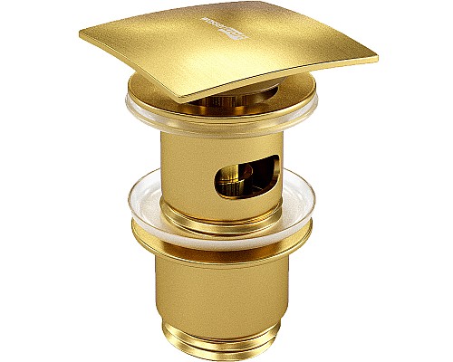 Донный клапан WasserKRAFT Aisch A165 click-clack Золото матовое Донный клапан WasserKRAFT Aisch A165 click-clack Золото матовое