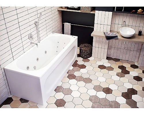 Акриловая ванна Aquatek Оберон 160х70 OBR160-0000039 без панелейсо слив-переливом