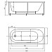 Акриловая ванна Aquatek Оберон 160х70 OBR160-0000039 без панелейсо слив-переливом