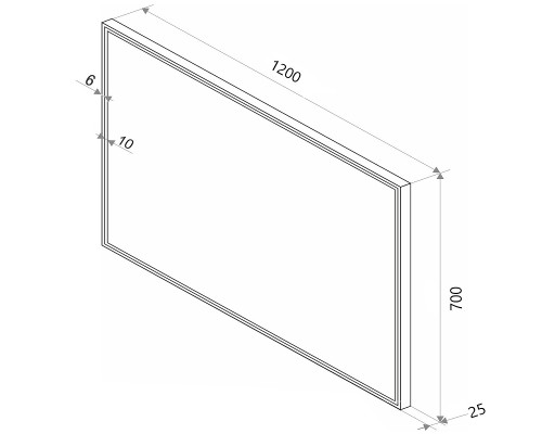 Зеркало Sintesi Armadio 120 SIN-SPEC-ARMADIO-CROMO-120 с подсветкой Хром матовый с сенсорным выключателем