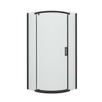 Душевое ограждение NEW TRENDY NEW KOMFORT BLACK 80x80x195 (черный)
