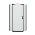 Душевое ограждение NEW TRENDY NEW KOMFORT BLACK 80x80x195 (черный)