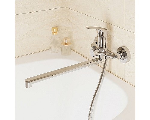 Смеситель для ванны с длинным изливом Milardo Simp SIMSB02M10