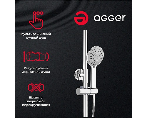 Душевая система Agger Thermo A2451200 Хром