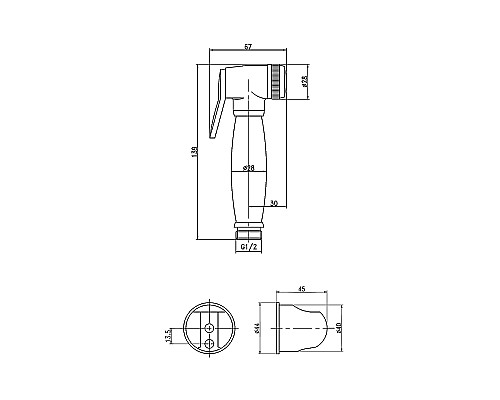 Гигиенический душ Lemark LM8087B Бронза