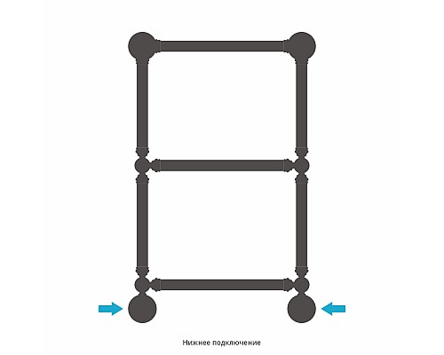 Полотенцесушитель водяной 660х400 черный матовый Сунержа Ренессанс 1386 31-0281-6640