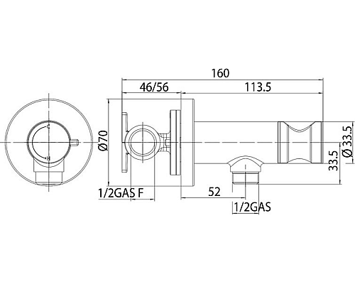 Гигиенический душ Bossini Paloma Flat E37011B.030 Хром