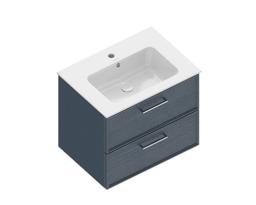 Тумба под раковину Kerama Marazzi PIANO Classic подвесная с ящиками 65, синий матовый