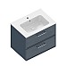 Тумба под раковину Kerama Marazzi PIANO Classic подвесная с ящиками 65, синий матовый