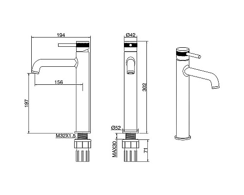 Смеситель для раковины Allen Brau Priority 5.31002-00 Хром
