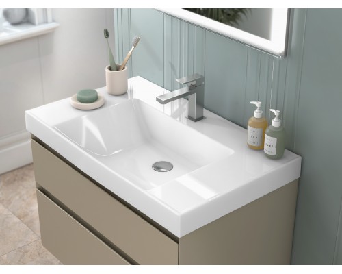 Тумба под раковину Kerama Marazzi CUBO подвесная с ящиками 80, лимо матовая