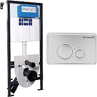 Инсталляция Pestan Sava Fix Slim SET40006462 для унитаза с клавишей смыва Хром матовый