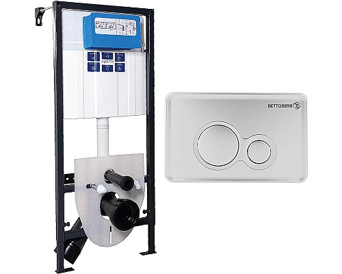 Инсталляция Pestan Sava Fix Slim SET40006462 для унитаза с клавишей смыва Хром матовый