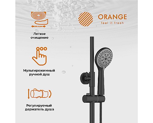 Душевая система Orange T02S3-912b Черный