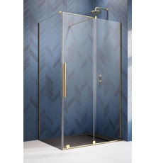 Дверь Furo KDJ Gold Black 672x200 прозрачное 8 мм левая 1/3