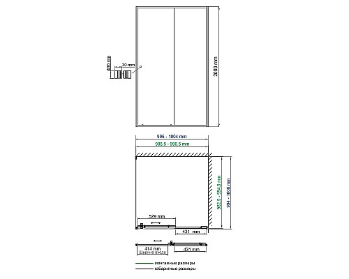 Душевой уголок WasserKRAFT Rhin 100x100 44S19 профиль Белый стекло прозрачное