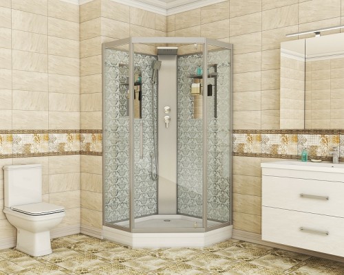 Душевая кабина Niagara Lux NG-7717WBK 100x100 без гидромассажа