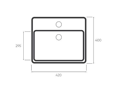 Накладная раковина Bronze de luxe 1060BD Black Deer