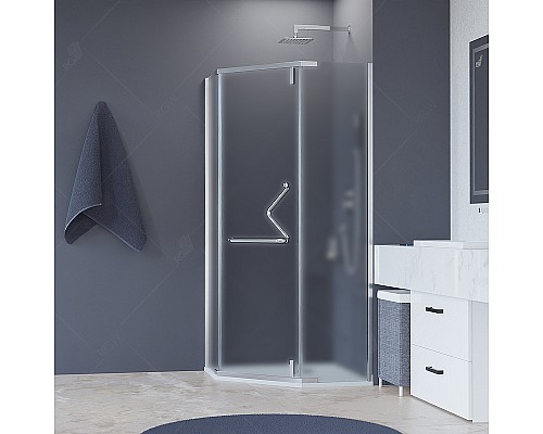 Душевой уголок RGW Hotel HO-081 90х90 350608199-21 профиль Хром стекло матовое-сатинат