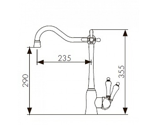 Смеситель для кухонной мойки KAISER Vincent 31944