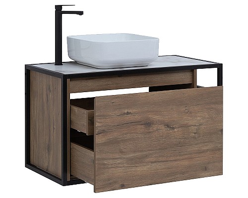 Тумба под раковину Aquanet Nova Lite Loft 90L 261660 подвесная Дуб рустикальный