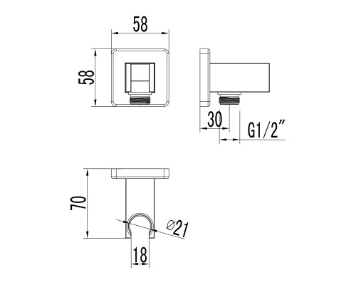 Шланговое подключение Lemark LM4585C Хром