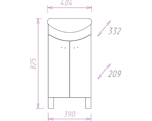 Тумба под раковину Onika Манго 40.11 Белая