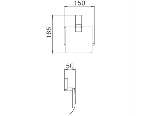 Держатель туалетной бумаги Haiba HB8803 с крышкой Хром