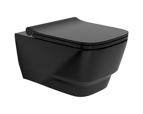 Унитаз Boheme Bello 971-B подвесной Черный матовый без сиденья