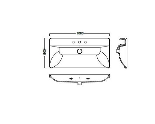 Раковина Hatria Canalgrande 100 Y1EL Белая