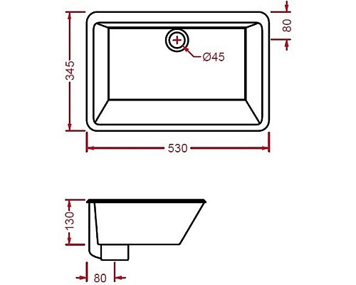 Раковина Artceram Gea 53 GEL001 01 00 Белая