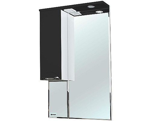 Зеркало со шкафом Bellezza Альфа 65 L 4618810002044 с подсветкой Белое Черное