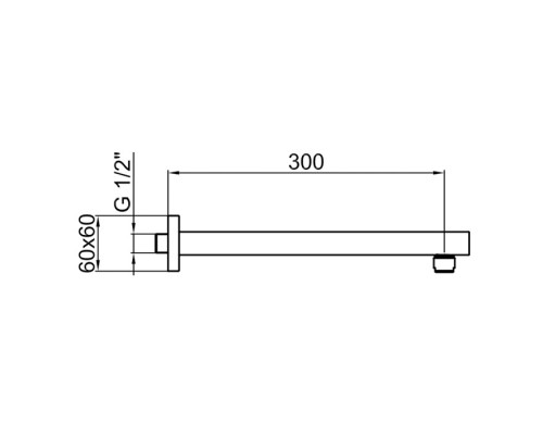 Кронштейн для верхнего душа Webert Comfort AC1025015