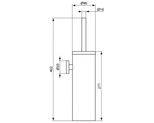 Ершик для унитаза Ideal Standard IOM A9128MY Хром