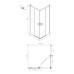 Душевой уголок Ambassador Queen 100х100 профиль Хром стекло прозрачное